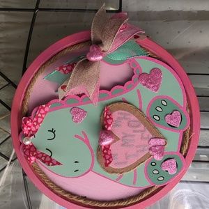 "With My Whole Heart" pizza pan door hanger